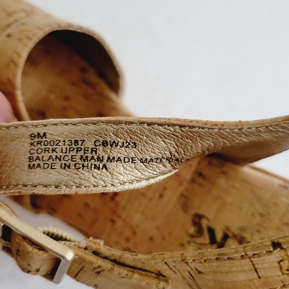 NEW Korks By Kork Ease Jenneve Cork Natural Wedge Strappy Cork Sandals, Size 9 - Picture 9 of 9
